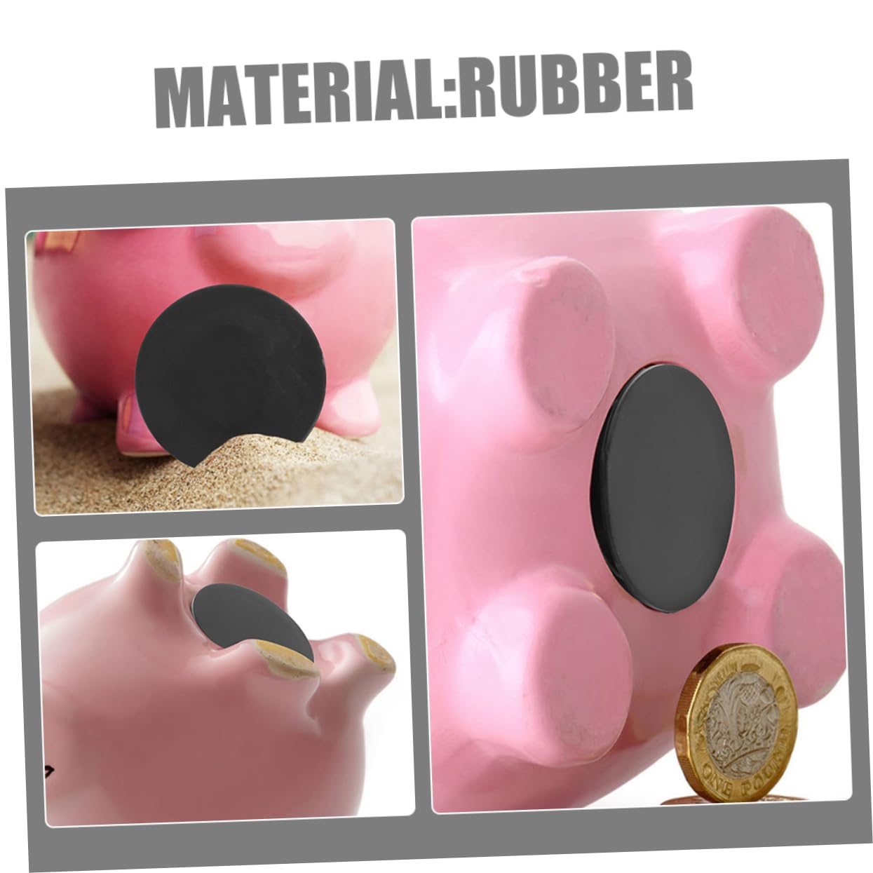 Toddmomy Piggy Bank Stopper 35pcs Round Plugs Saving Box Bottom Caps Safe Plaster Doll Accessories