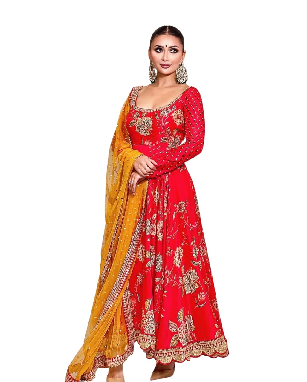Indian Pakistani Salwar Kameez Kurti Set Party Wear Top Tunic Multi-Color