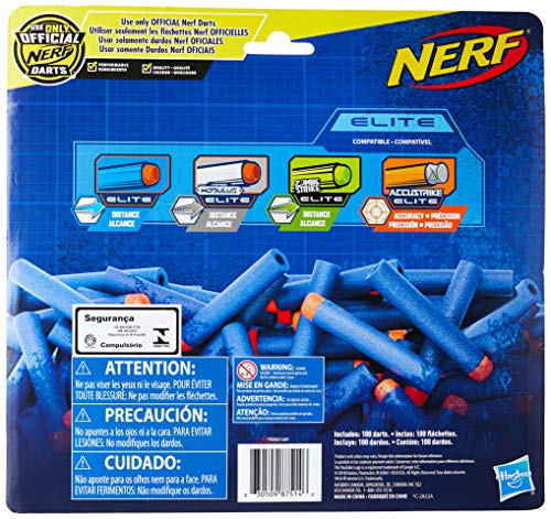 Nerf Dardos Elite Pack 100 - B1565 Nerf Nerf Dardos Elite Pack 100 - B1565 Azul