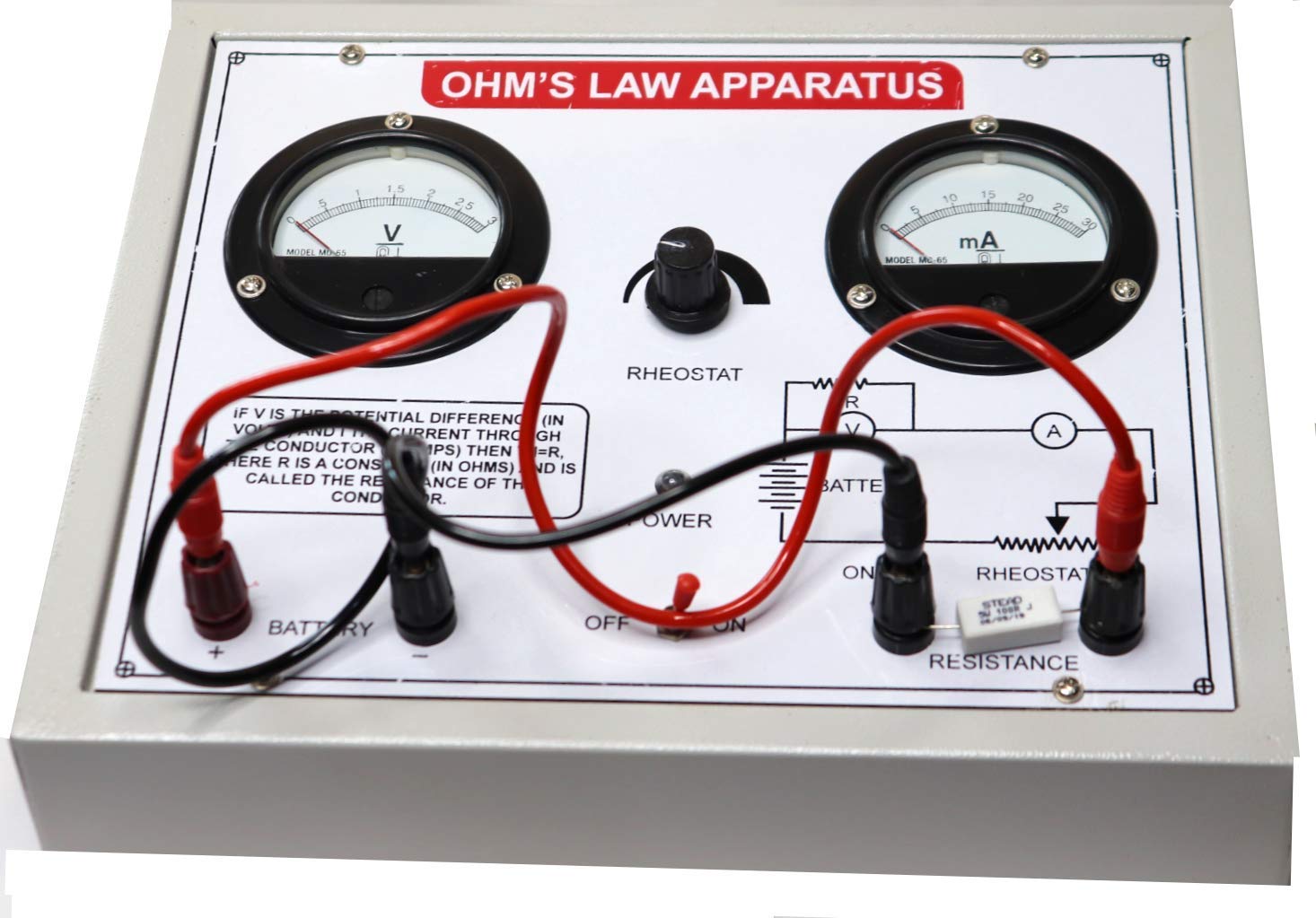 Ohms law apparatus kit model science equipment with power supply for physics lab-image-48