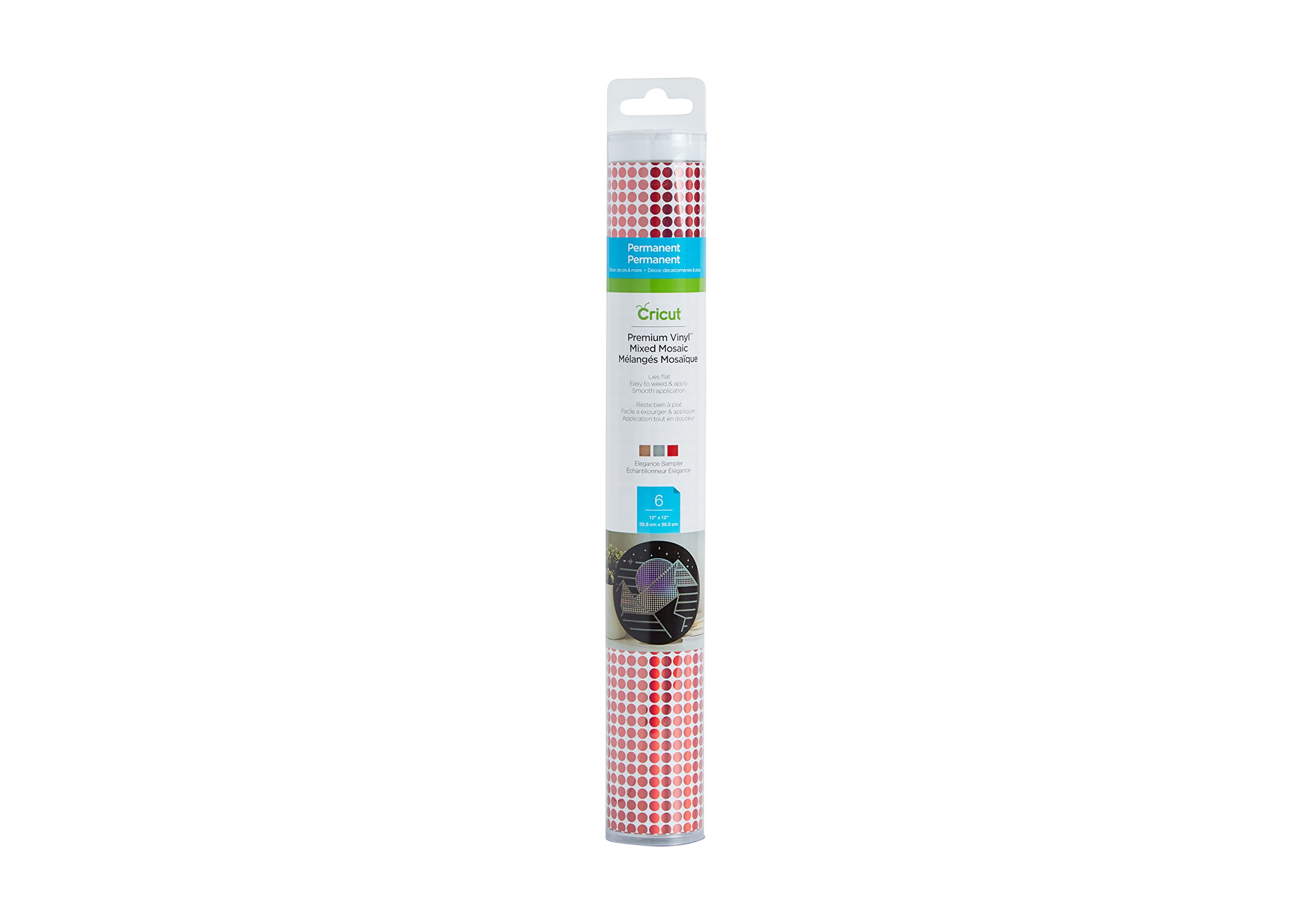 Cricut Metallic Iron On | Mosaic Squares Classics | 30,5 cm (12 ft) | 3 x fogli di vinile a trasferimento termico (HTV) | per l'uso con tutte le