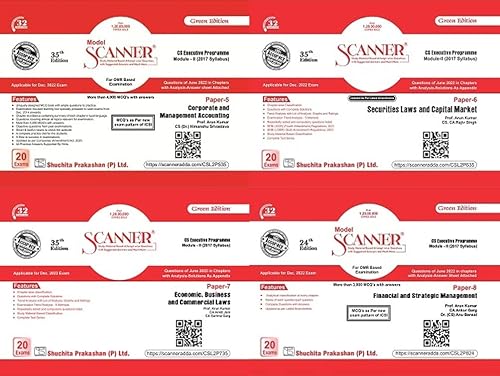 CS Executive Module 2 (Paper 5,6,7,8) Solved Scanner Combo New Syllabus Applicable for December 2022