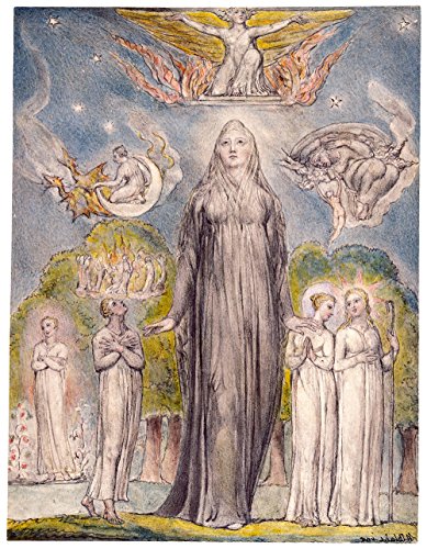 Cuadro William Blake Penseroso & L'Allegro enmarcado marrón, lámina artística mate pequeña