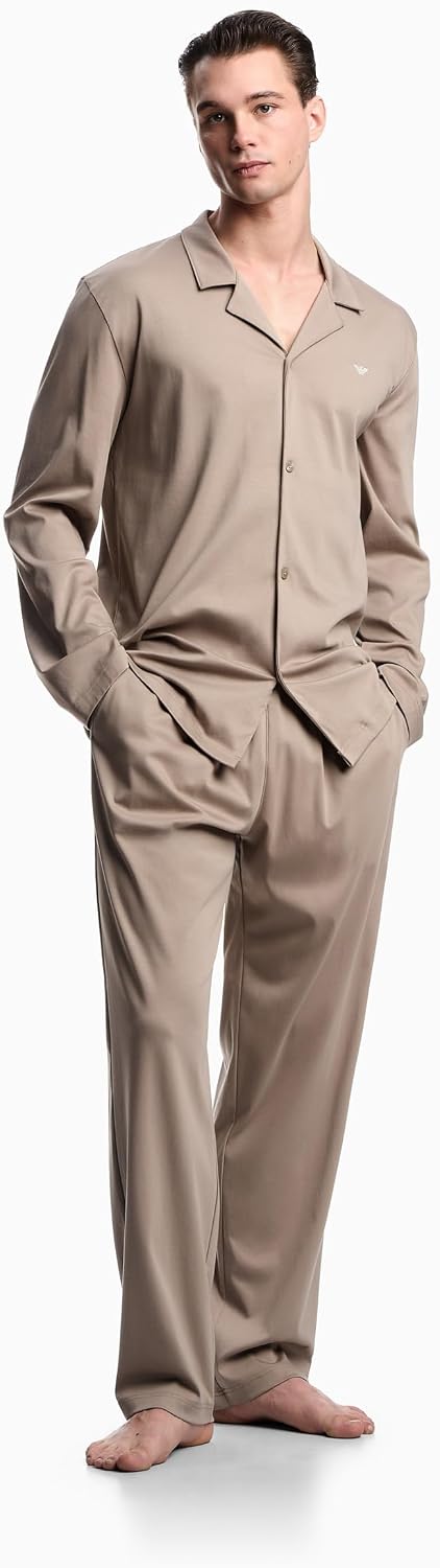 Emporio Armani Men's Classic Luxury Cotton Pajama Set
