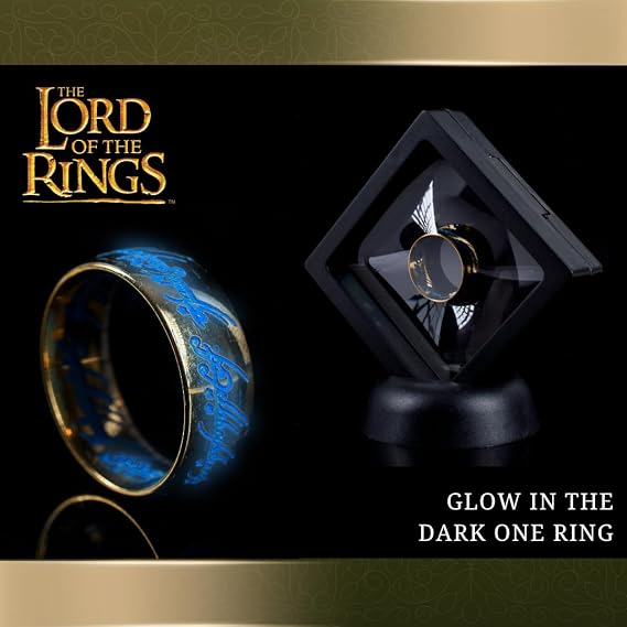 ​Lord of the Rings Glow-in-the-Dark One Ring Replica Collectible for Fans & Cosplayers for Fantasy Enthusiasts