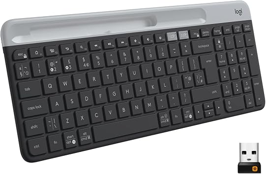 Logitech K580 İnce Çoklu Cihaz Özellikli Kablosuz Klavye, Kompakt Modern, Telefon Tutucu, 24 Ay Pil Ömrü, 10 m Kullanım Mesafesi, Bluetooth Türkçe Q Klavye, Siyah