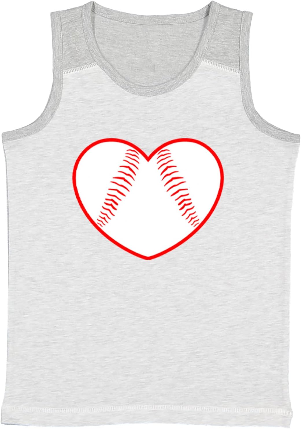 Baseball Heart - Love Sports Fan Youth Contrast Back Tank Top
