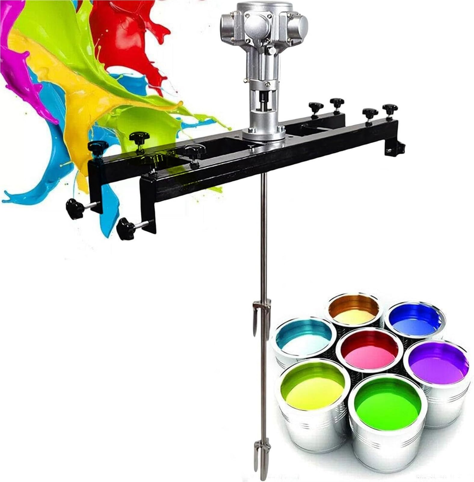 SBCGFY Air Agitator For Ibc Tank, 1 Ton/1000L 1/2Hp Pneumatic Paint Mixer, Paint Stirring Machine With Support Hanger, Rpm: 0-2500Rpm,Folding Propeller