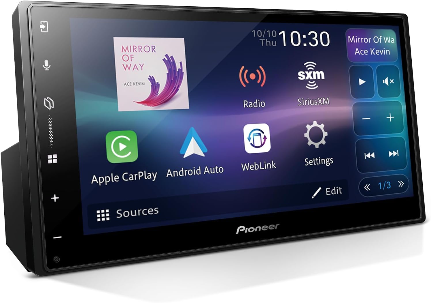 DMH-W3000NEX 6.8" Double Din Multimedia Digital Media Receiver, Wireless Apple CarPlay and Android Auto, Bluetooth, Backup Camera Compatible, Touchscreen, One Touch Navigation