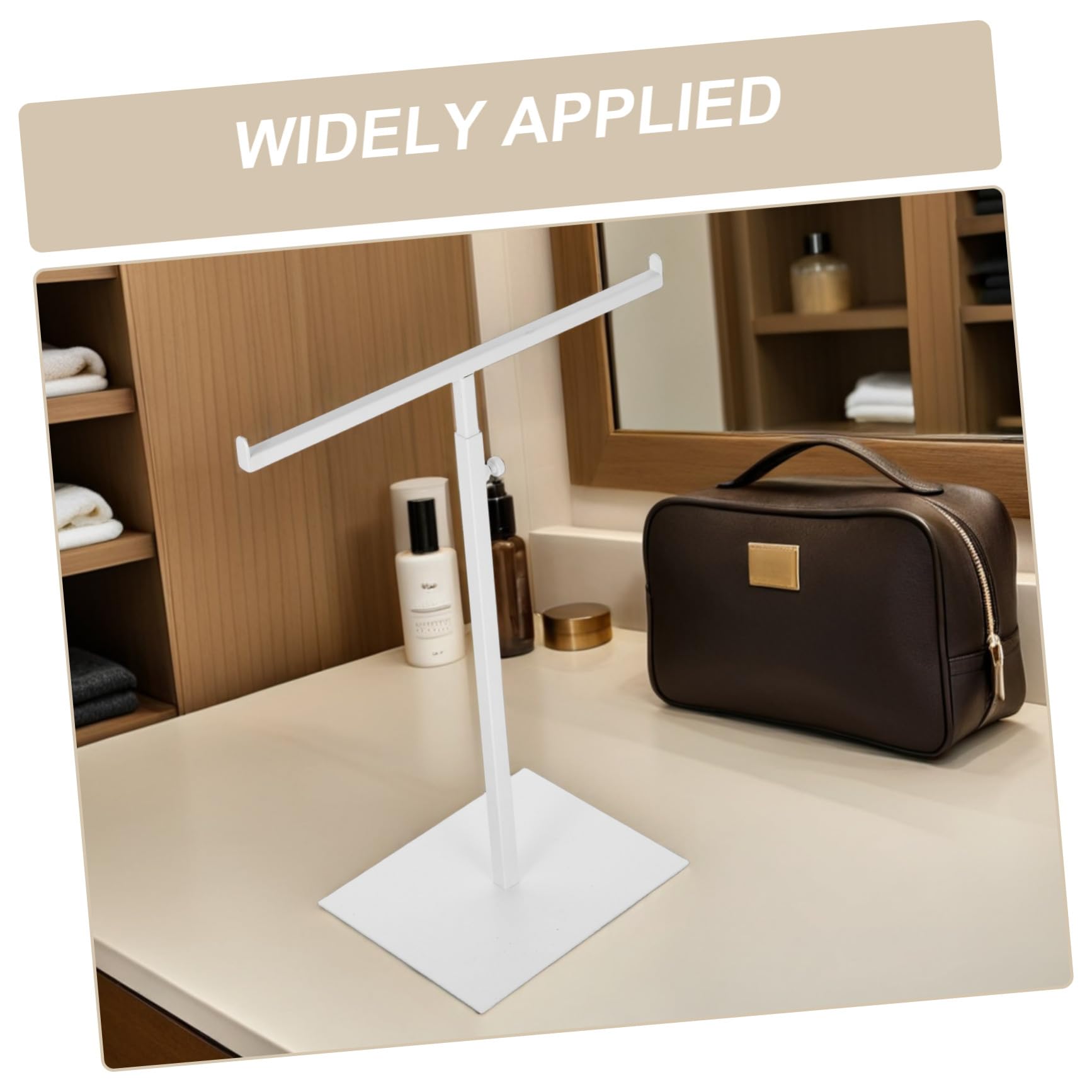 NOLITOY Expositor Resistente o Blanco Ajustable Inoxidable Bolsos Acero Soporte Ligero Organizar para Mochilas , Adecuado Armario o Baño