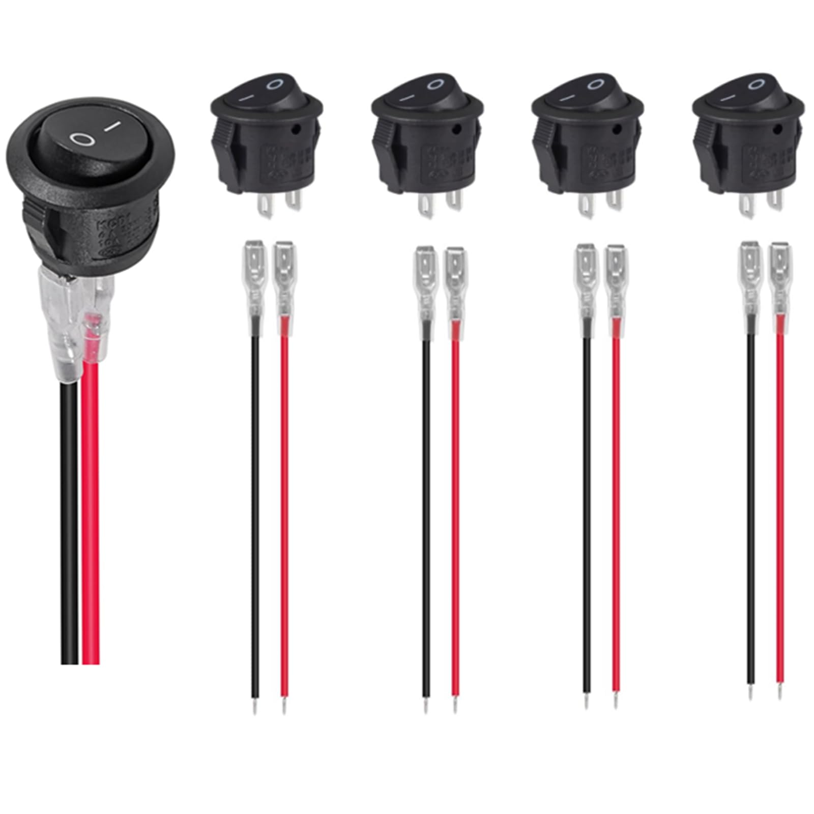 Amazon.co.jp: サムコス スイッチ電源 ロッカースイッチ 15cmワイヤー