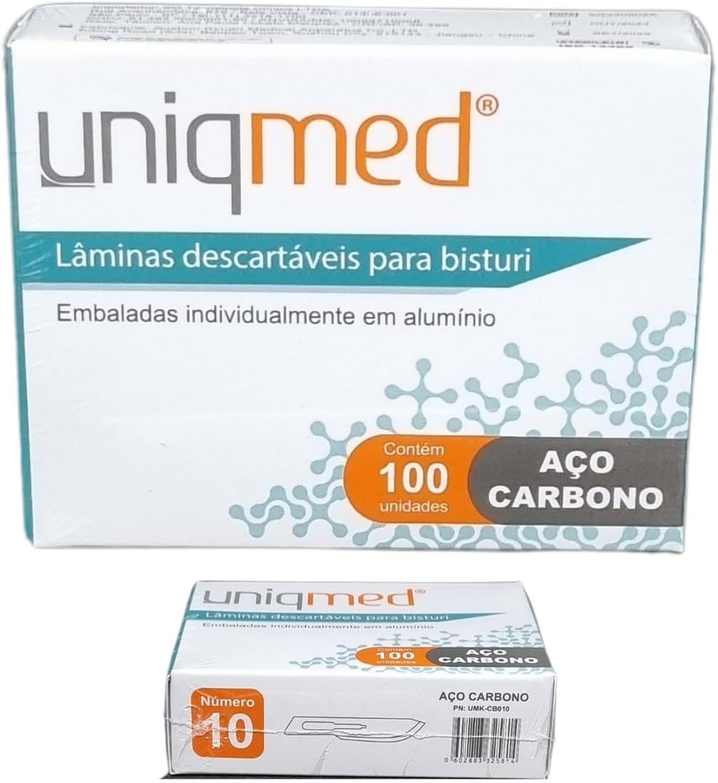 Kit 10 Lamina Dermaplaning de Precisão Tipo Bisturi N 10 + Cabo Nº 3 Economico
