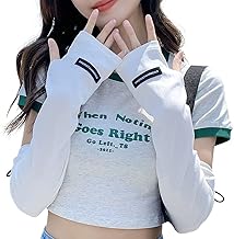 PALAME Women's Arm Cover, UPF 50+ Certified Product, High Quality Cooling Cotton, No Tightening, No Finger Holes, For Spring, Summer, Autumn, Cold Touch, Hidden Back, Adjustable Cord, Sweat Absorbent,