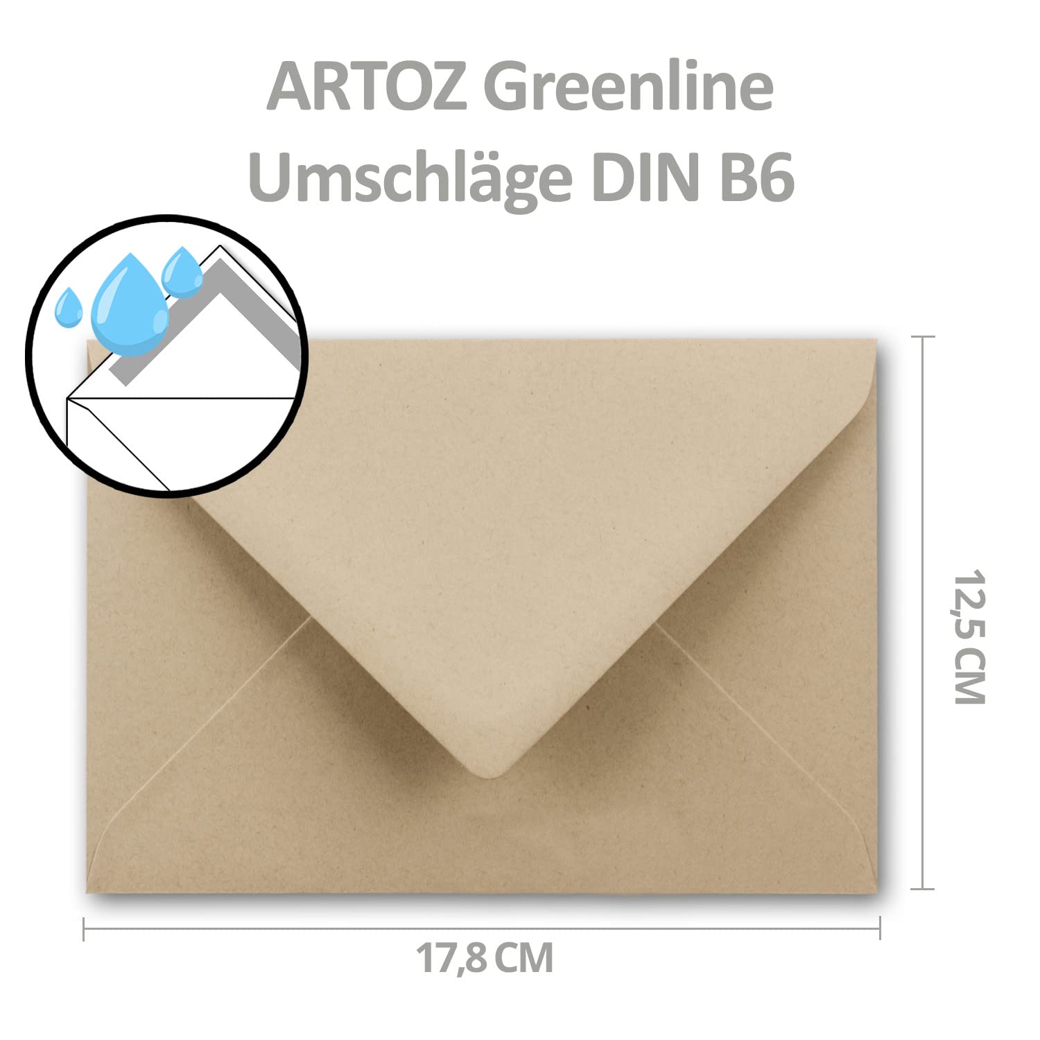 Artoz Green Line Envelopes/DIN B6, 178 x 125 mm, Messe 2015, Colour: DESERT 25 Umschläge Dessert - Image 4
