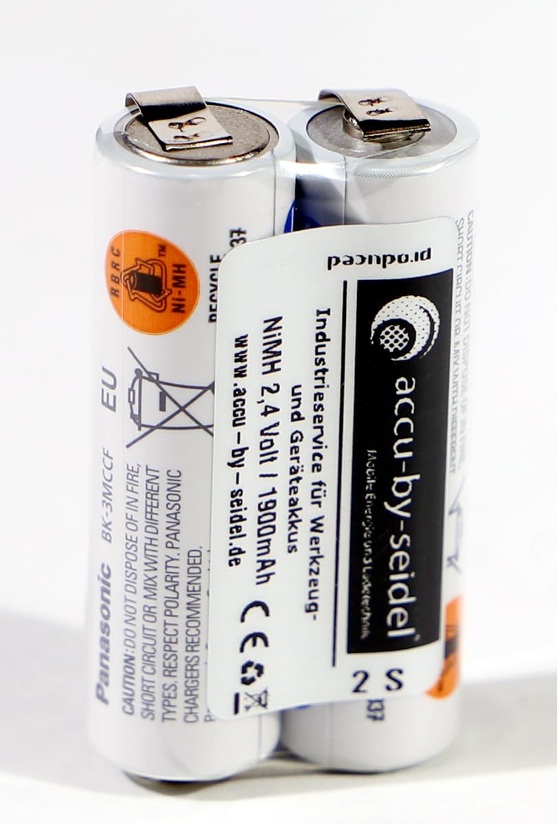 Sanyo Eneloop Batterie vierge composée de 2 piles AA avec cosses à souder 2,4 V