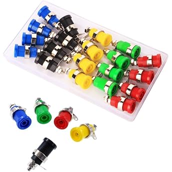 GTIWUNG Pack of 20 Banana Socket Speaker Terminal Binding Post Socket 4 mm Banana Plug 4 mm Speaker Amplifier Connection Banana Plug Socket Jack Connectors