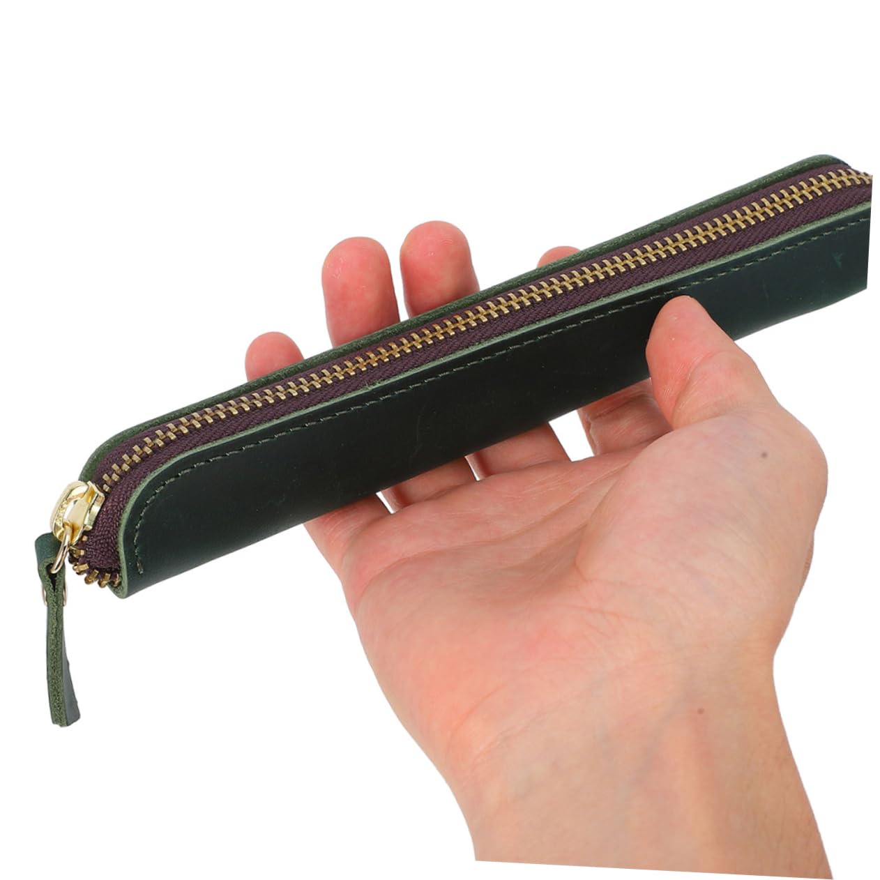 Estuche Pequeño para Lápices de PU Vintage Cremallera 2 Piezas