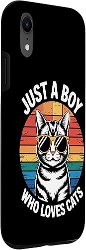 Miniatura 3 de Just A Boy Who Loves Cats Cat Dad Kitty Parent Feline Boys Case for iPhone XR
