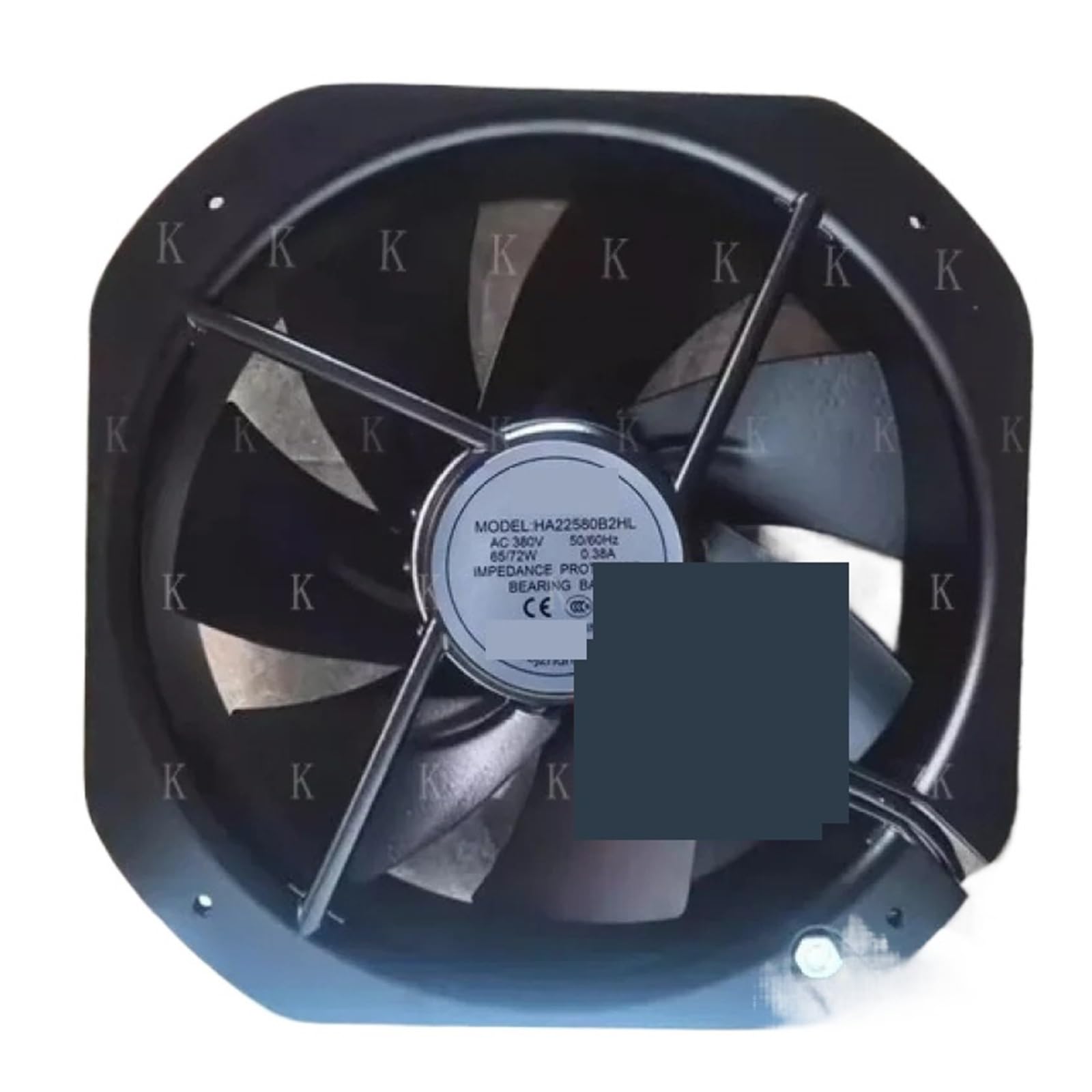 Ventilateur HA22580B2HL AC380V métallique pour boîtier serveur