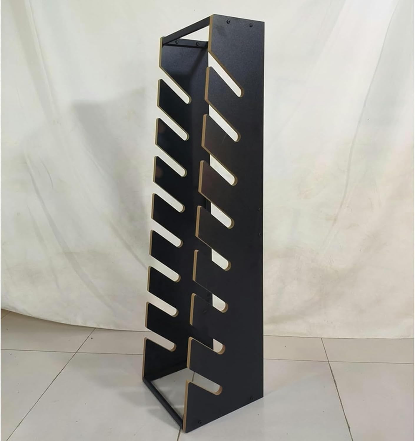 Floor Standing Skateboard Rack, Wooden Display Rack for Snowboards Longboards Surfboards, 8 Tier Snowboard Storage Rack for Home, Garage, Club, Skateboard Shop