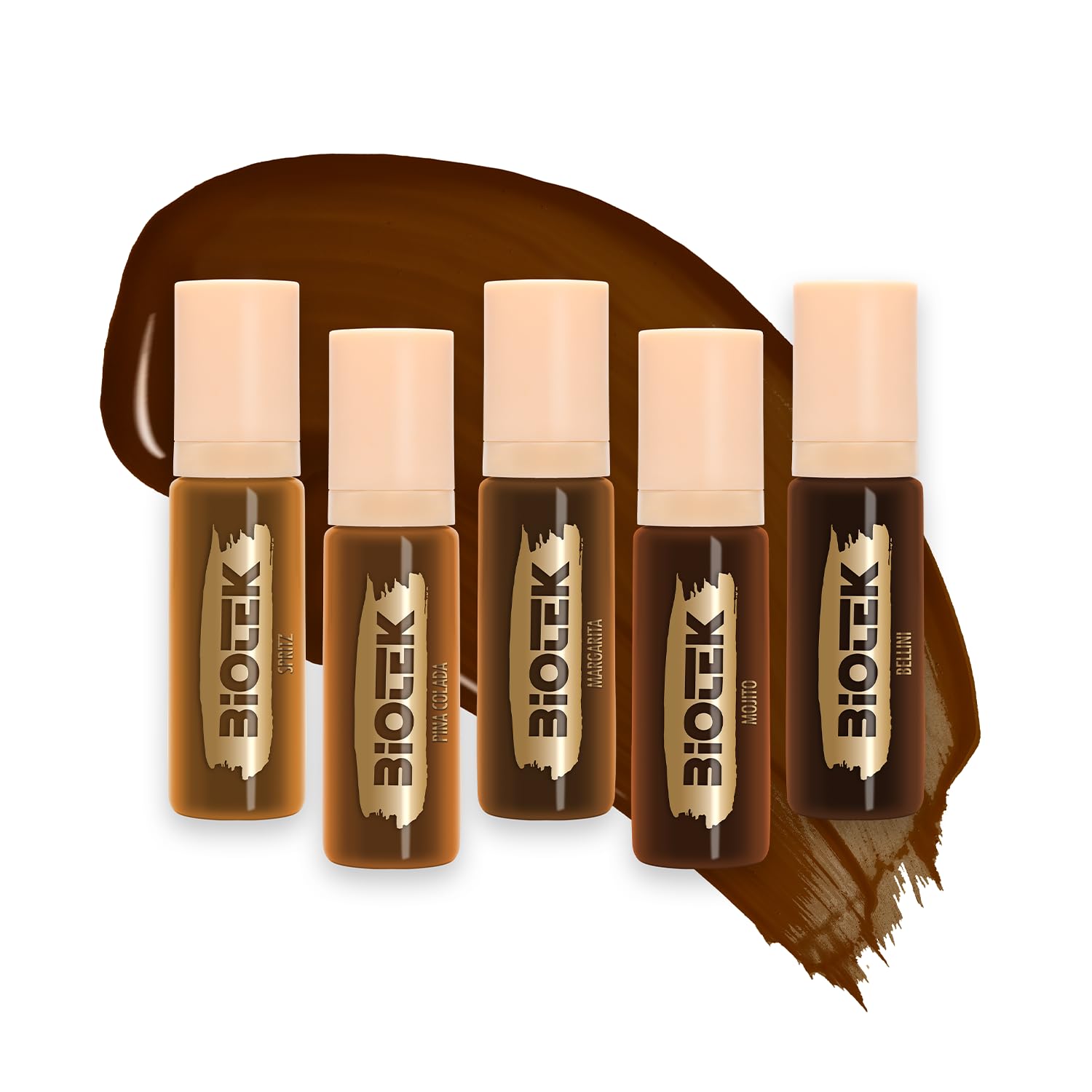 BIOTEK Brow Pigment Color for Long Lasting Makeup - Hybrid Long Lasting - Made in Italy (Kit Long Lasting) - Beauty Pouch Included