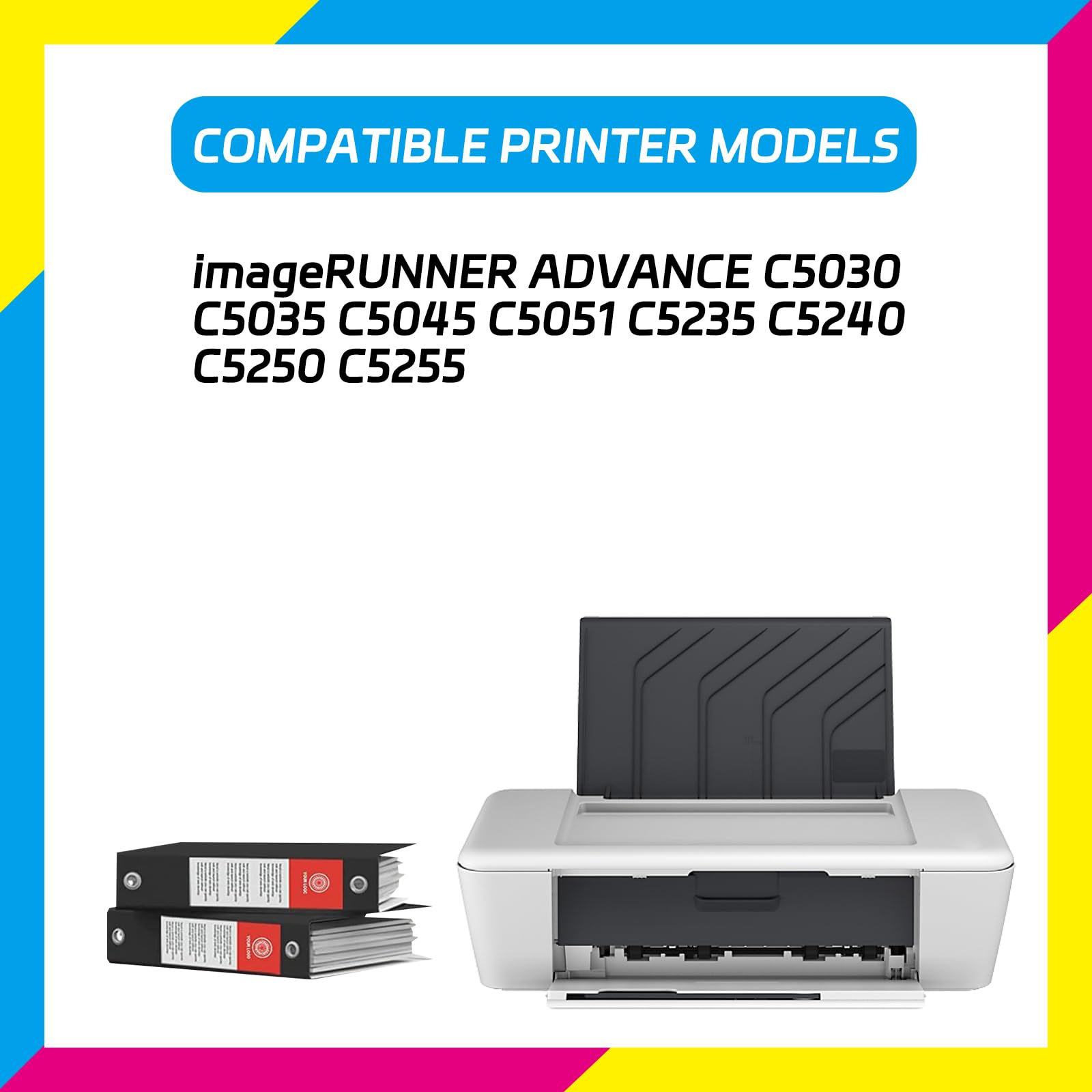 GPR-30 Developer Unit Compatible for Canon imageRUNNER Advance C5030 C5035 C5045 C5051 C5235 C5240 C5250 C5255 Printers, High Yield 40000 Pages, with Chip High-Definition Printing (4 Pack Black)
