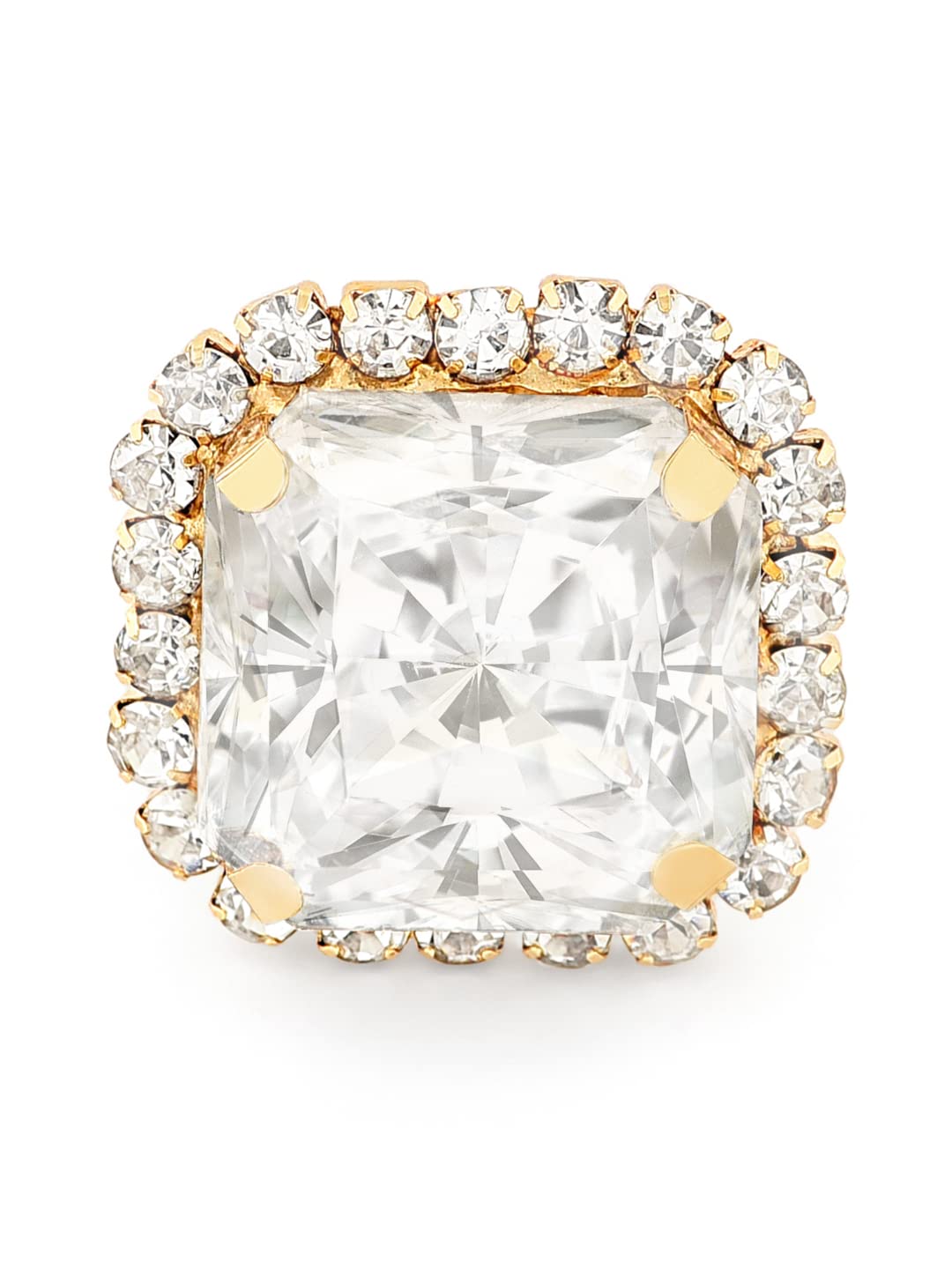 ZAVERI PEARLS White Stone & Diamonds Fusion Look Adjustable Finger Ring For Women-ZPFK11417 (B09K5QBNTN) Amazon Price History, Amazon Price Tracker