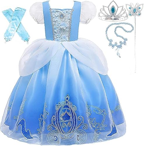 Romy's Collection Princess Cinderella Blue Toddler Girls Costume Dress Up (3-4, Blue 3) #TOP16