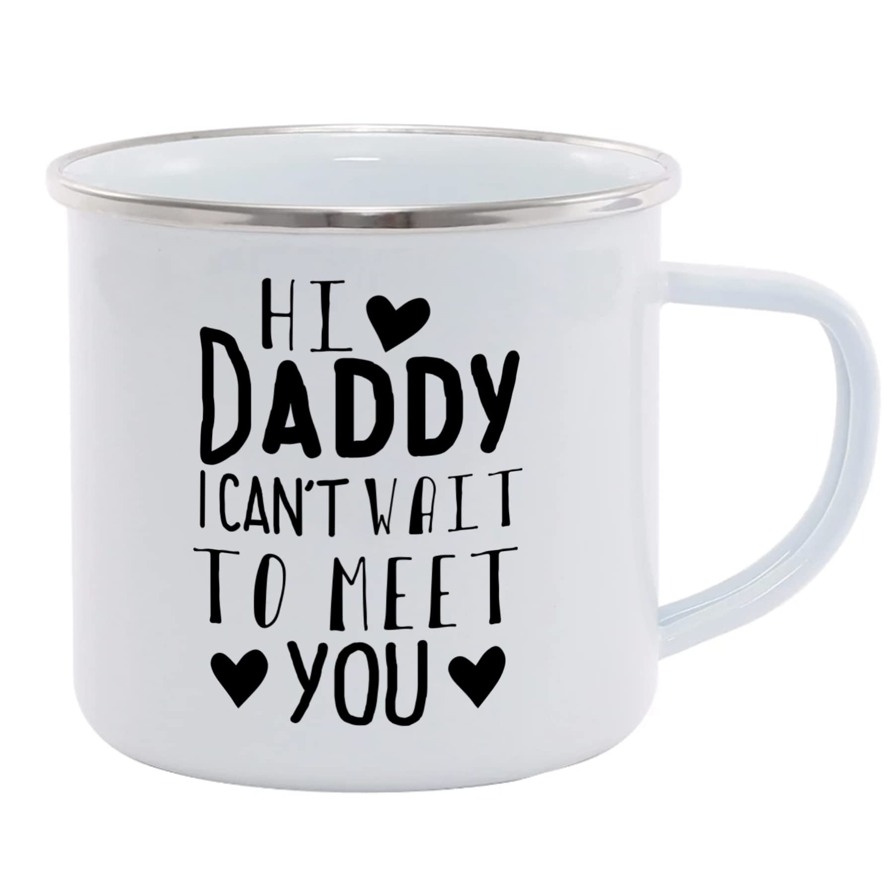 Hippowarehouse Hi Daddy I Can't Wait to Meet You Printed Mug Various Colour Options Ceramic Cup Kitchenware 11oz