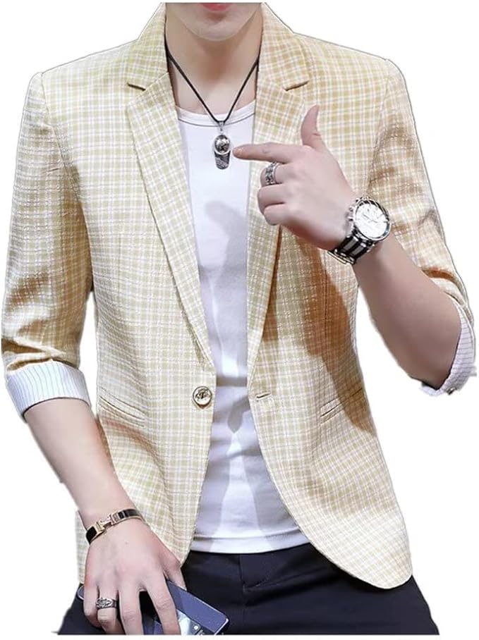 Amazon Msymay テーラードジャケット メンズ サマージャケット 7分丈袖 薄手 夏 チェック柄 サマー ジャケット テーラード ビジネス 紳士 アウター カジュアル 春服 夏服 コート ジャケット 通販 Amazon Msymay テーラードジャケット メンズ サマージャケット 7分丈袖 薄手 夏 チェック柄 サマー ジャケット テーラード ビジネス 紳士 アウター カジュアル 春服 夏服 コート ジャケット 通販