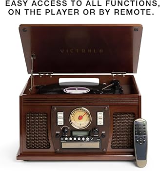 Amazon.com: Victrola Navigator 8-in-1 Bluetooth Record Player with