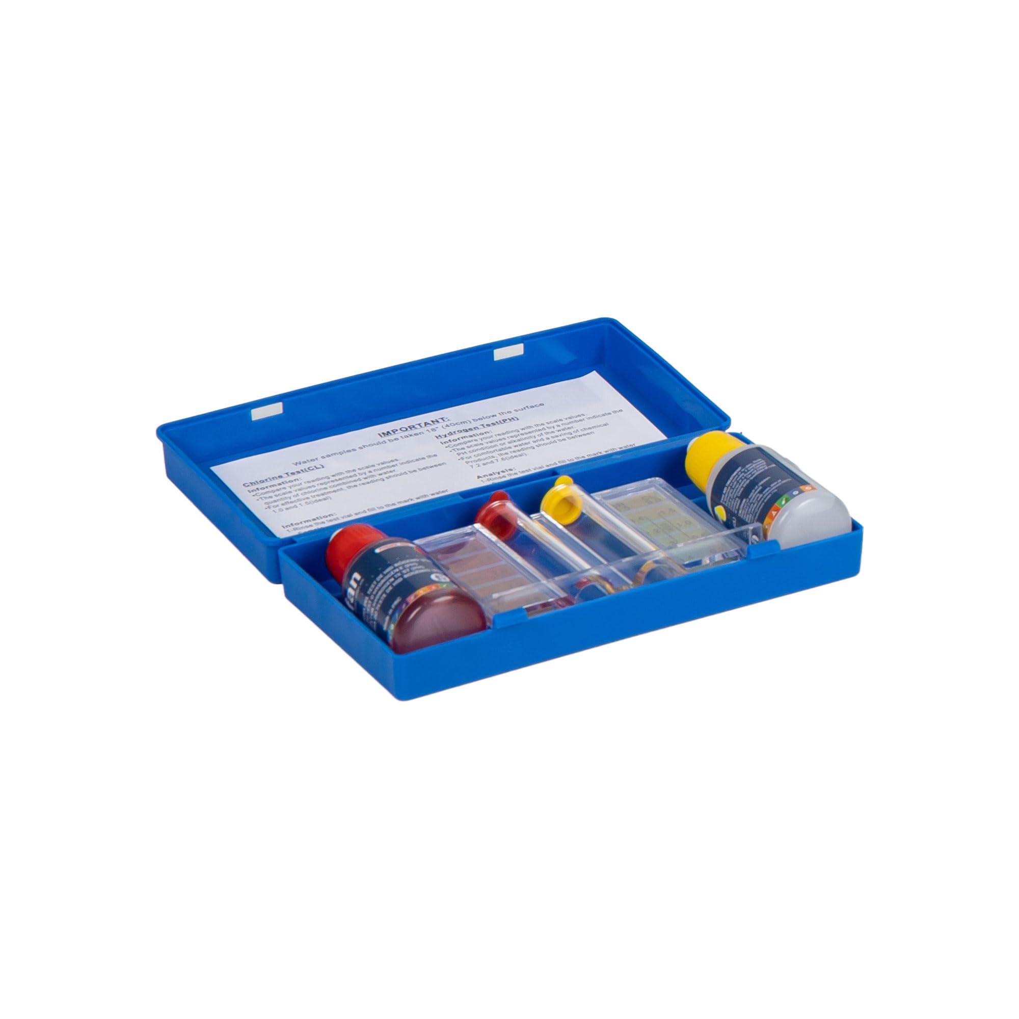 Cofan Kit de Mantenimiento y Limpieza de Piscinas con 6 Artículos: Kit de Pruebas de agua, Cepillo Limpiafondos, Termómetro, Dosificador de Cloro, Recoge Hojas y Aspirador con Pértiga | Todo en Uno pa