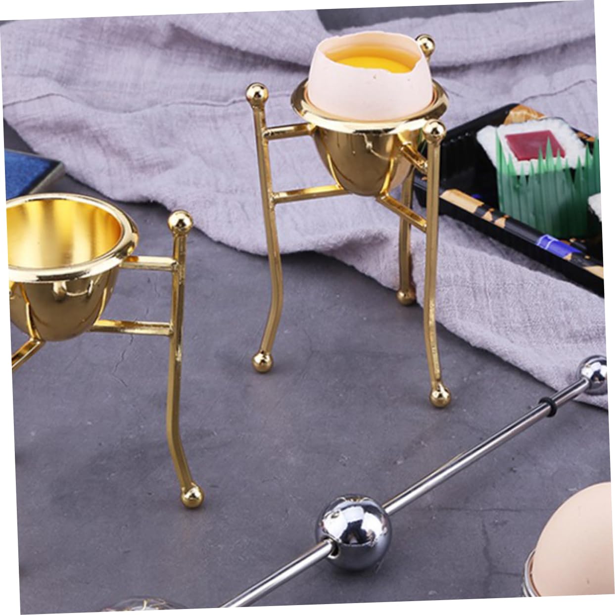 MAGICLULU 2pièces Support Œufs Cuivre Pur Doré Support pour Œufs Vapeur pour Déjeuner Décoration De Pâques