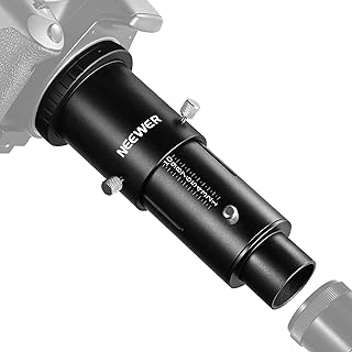 NEEWER 1.25” Variable Telescope Camera Adapter & 1.25" Extension Tube Kit, Compatible with Canon DSLR Cameras & Telescope Eyepiece for Prime Focus and Eyepiece Projection Astrophotography