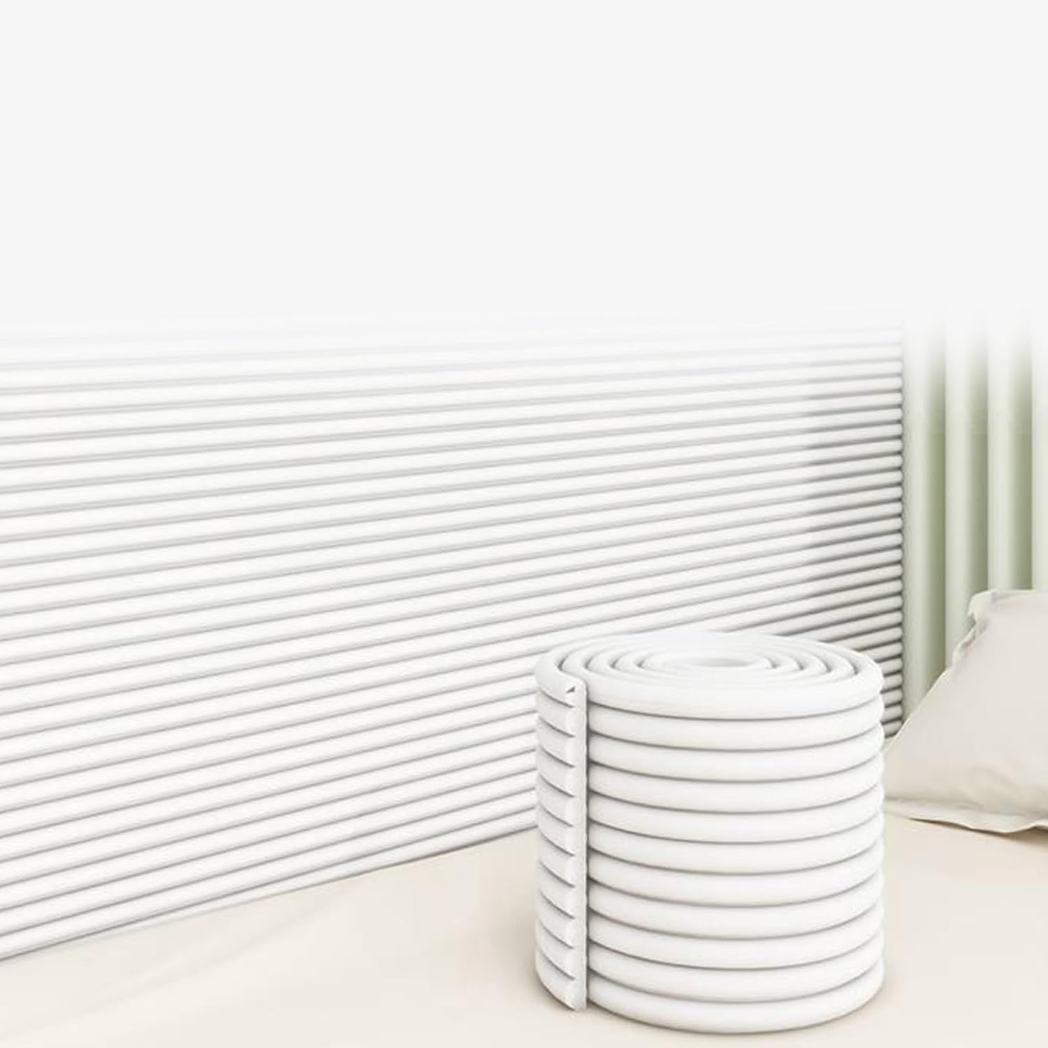 Wall Mats for Padding Kids, Wall Padding Panels, Wall Padding for Kids Playroom Safe Collision Prevention, Suitable for Bedroom Kindergarten(White,200 * 20cm)