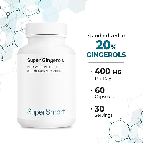 Miniatura 5 de Supersmart - Super Gingeroles 400 mg por día (alta potencia 20% de gingerol) - Suplemento de extracto de raíz de jengibre | Sin OMG y sin gluten -