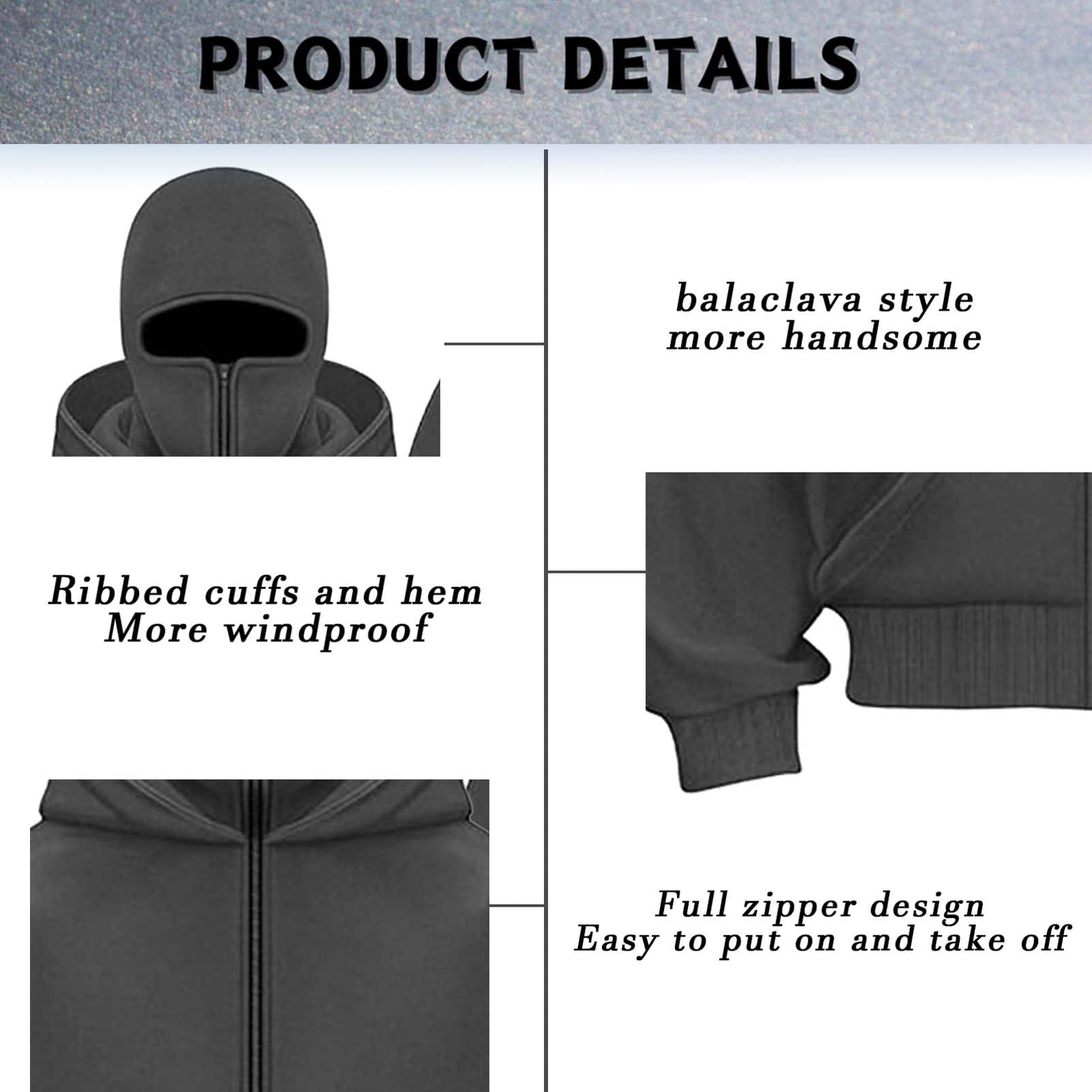 Sweat à Capuche Homme – Coupe-vent, Double Capuche, Confortable Pour Sport, Quotidien & Look Décontracté