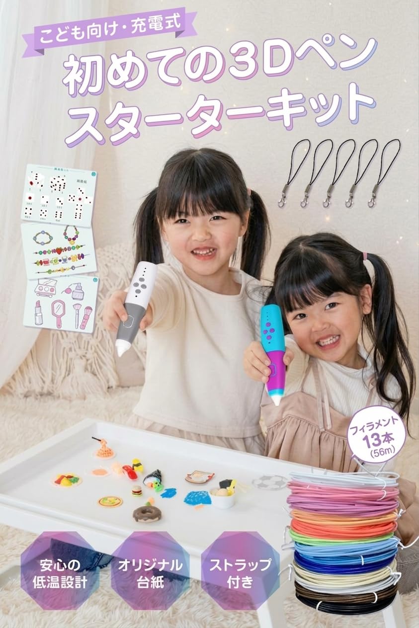 Amazon.co.jp: 夢ペン 3Dペン 子供 本体 フィラメント おもちゃ 誕生日