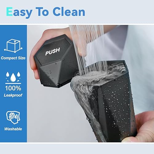 Miniatura 5 de SINSEN Bote de basura para automóvil con tapa, cubo de basura para camión y accesorios organizadores interiores, mini bote de basura de diamante