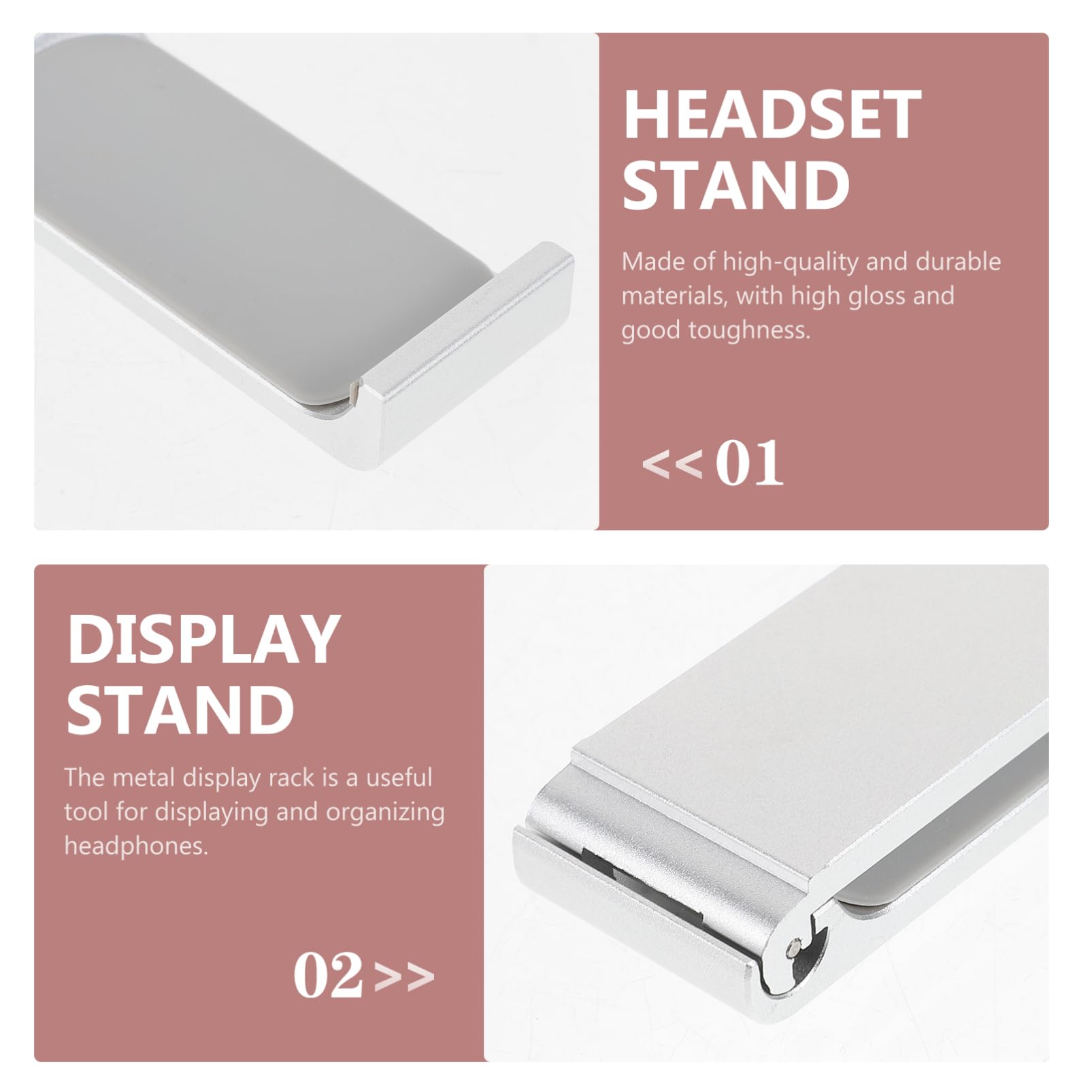 Soporte para Auriculares de Aleación de Aluminio Estante para Auriculares Gaming Soporte de Escritorio Resistente para Organización y Almacenamiento