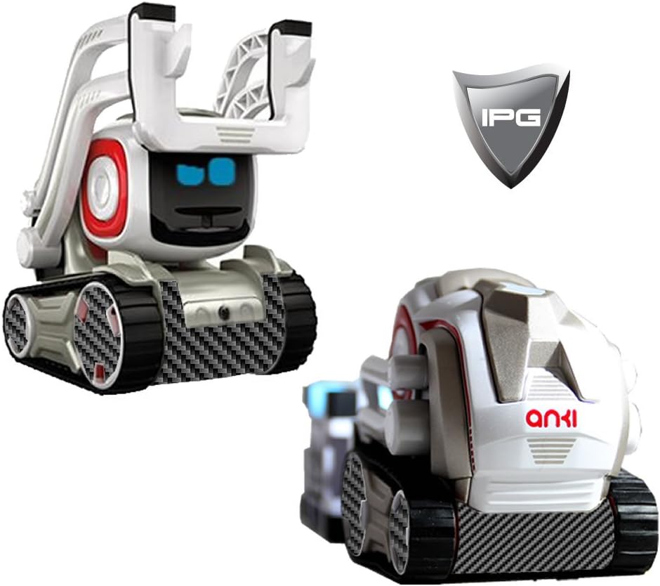 IPGfor Cozmo Robot Face Screen Guard KIT Excellent Protector from Unexpected Attacks of Kids and Pets. Include Wheels & Bumpers Decoration Set (Blue Carbon Fiber (4D))