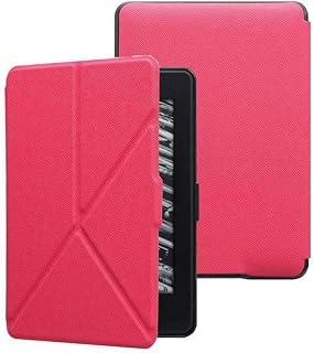 kompatibel med Kindle Paperwhite 2 (2013) 6:e generationen (färg: het rosa) läder smart flip back fodral