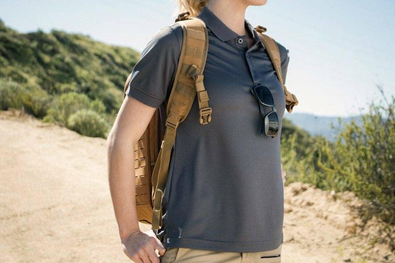 LAPG Women's Recon Jersey Short Sleeve Polo Shirt, Anti-Wrinkle Moisture Wicking Tactical Polo Shirt for Women - Image 6