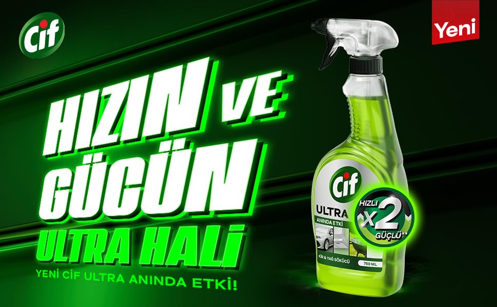 Cif Ultra Anında Etki Kir ve Yağ Sökücü 750 ml