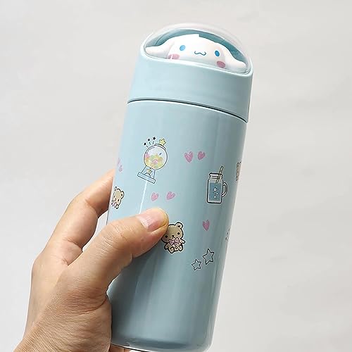 Miniatura 10 de Taza térmica de viaje reutilizable, de acero inoxidable, adorable botella aislada, bebidas calientes o frías