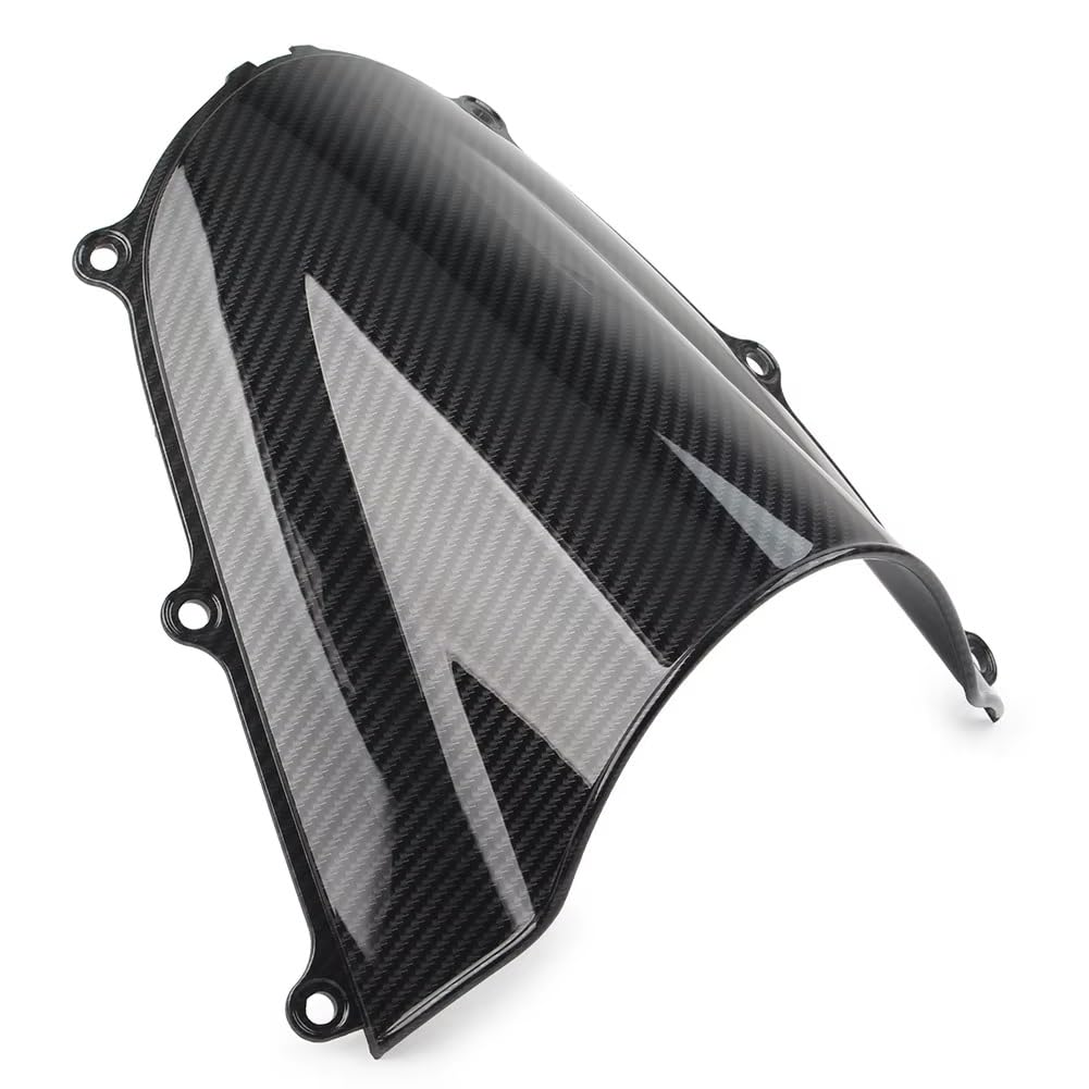 Parabrezza Moto Parabrezza A Doppia Bolla In Fibra Di Carbonio ABS Per Moto Per CBR600RR 2005-2006, Nero Paravento Per Moto