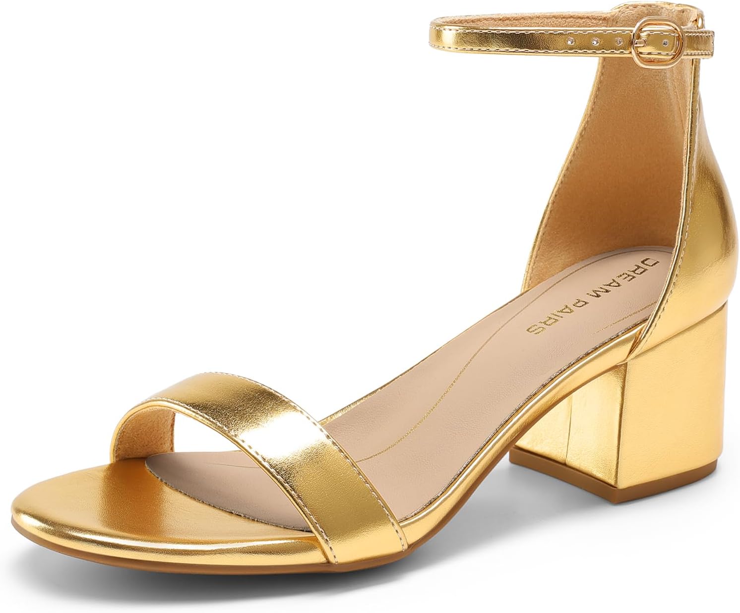 DREAM PAIRS Womens Low-Chunk Low Heel Pump Sandal