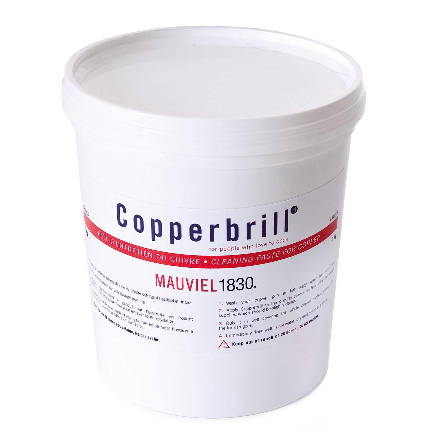 Mauviel M'PLUS Copperbrill Copper Cleaner, 1-Qt, Made in France