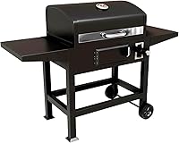 GasOne CGS-24A 24-Inch Portable Charcoal Grill Smoker - Adjustable Heat Control, Wheels for Camping, Patio & Backyard BBQ