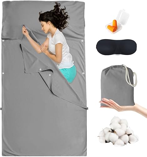 Saco de dormir para acampar y viajar sábanas para adultos - Hostels & Traveling Sleep Sack